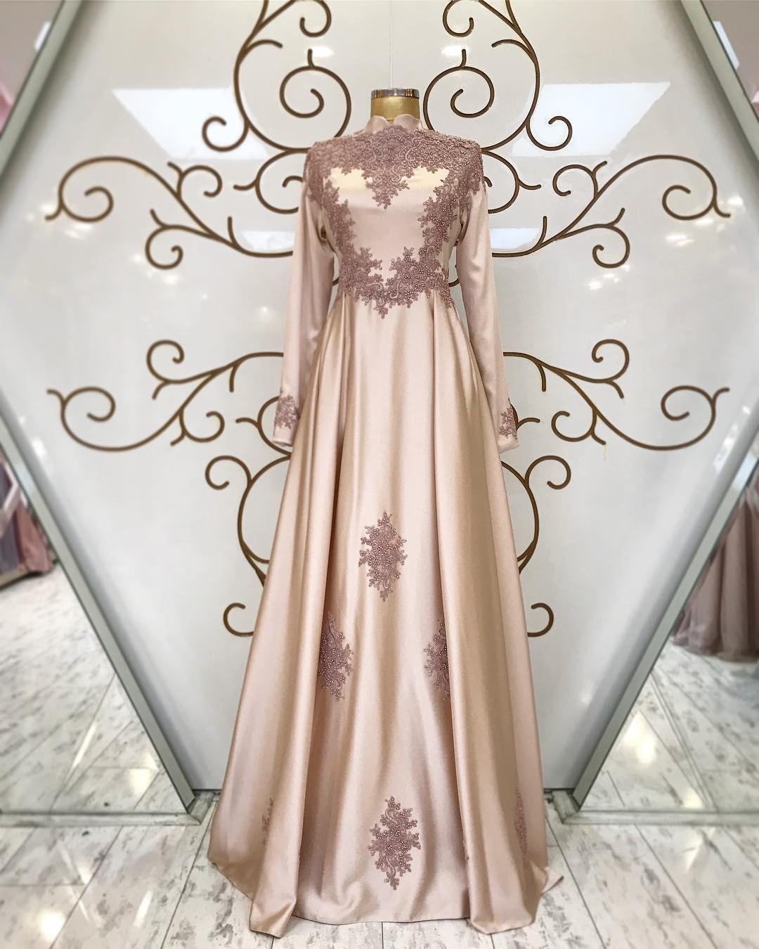 2018 Tesettür Abiye Elbise Modelleri 6