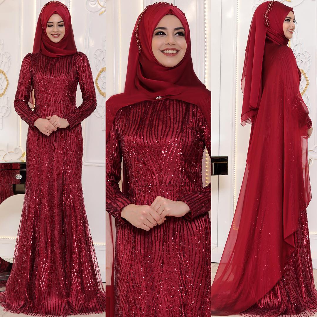 2018 En Sık Pınar Sems Tesettur Abiye Elbise Modelleri 4