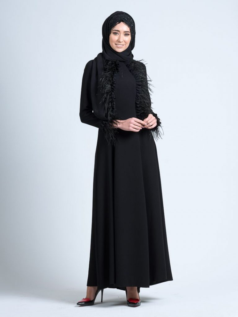 2018 Gonul Kolat Abiye Elbise Kreasyonu TUYLU ELBISE