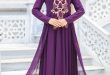 2018 Payetli Tesettur Abiye Elbise Modelleri sal kombinli pul payetli tesettur abiye elbise mor