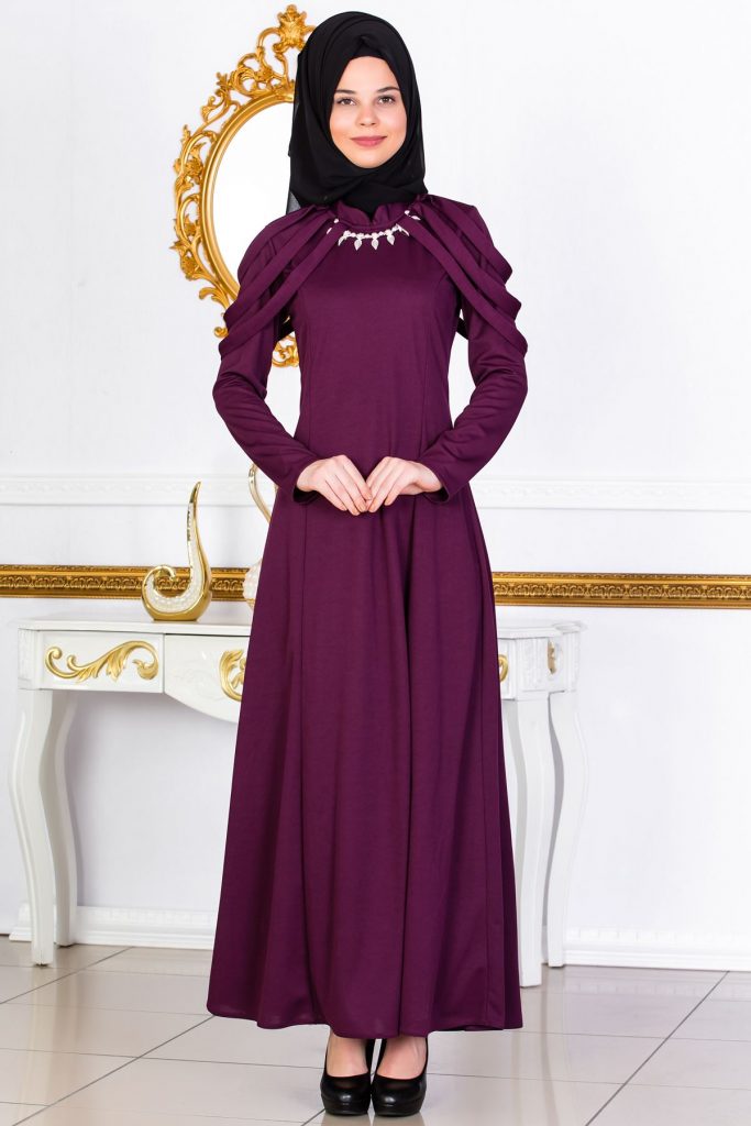 En Guzel Sedanur.com Tesettur Abiye Elbise Modelleri-dantel-detayli-pelerinli-siyah