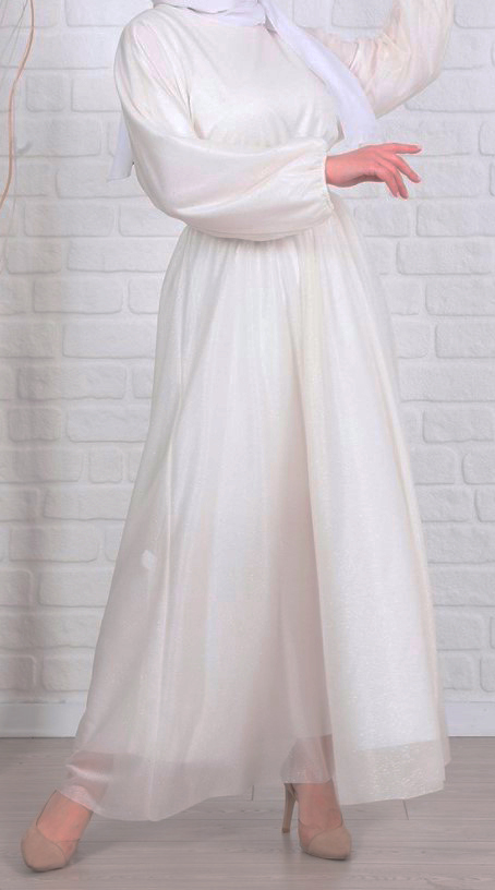 beyaz tesettur giyim